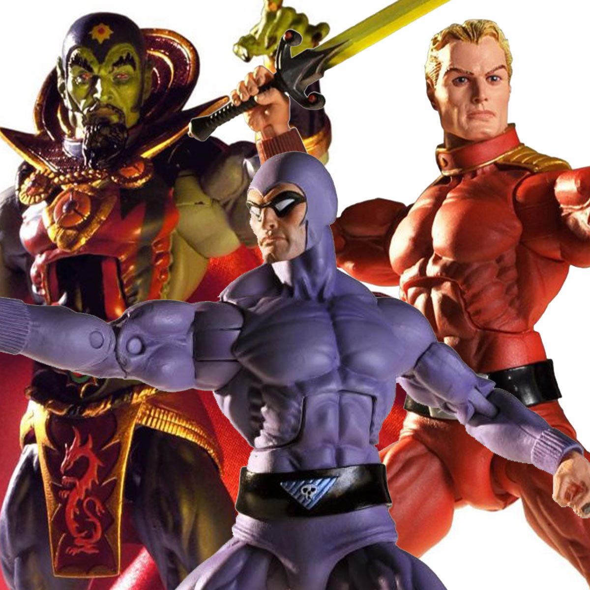 King Features Defenders of the Earth Series 1 7-Inch Scale Action Figure Set of 3