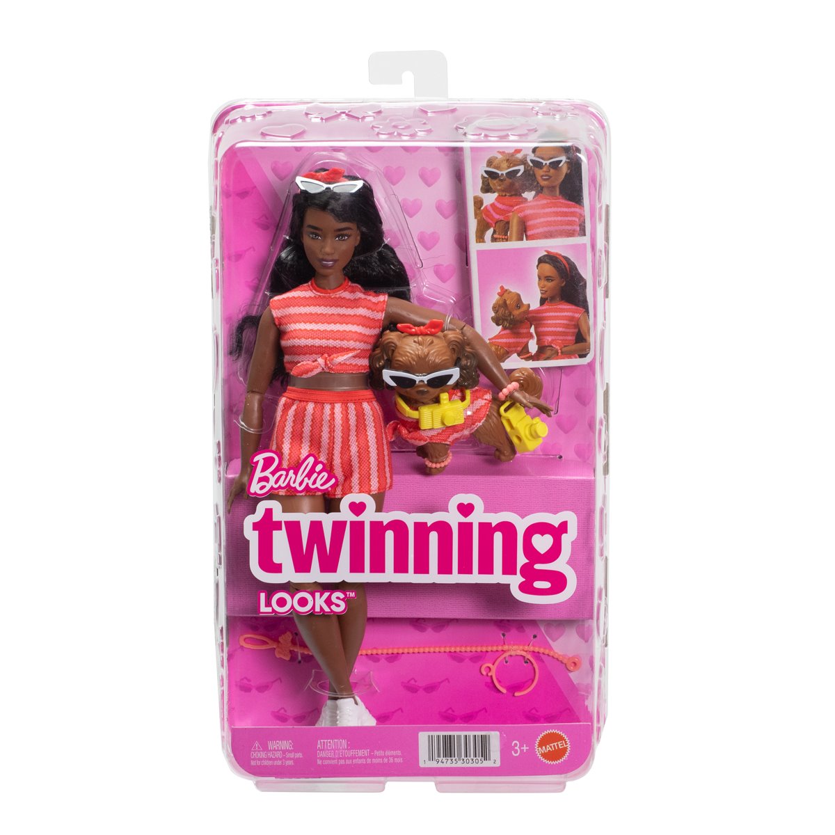 BarbieTwinning Looks Stripes Accessories and Doll
