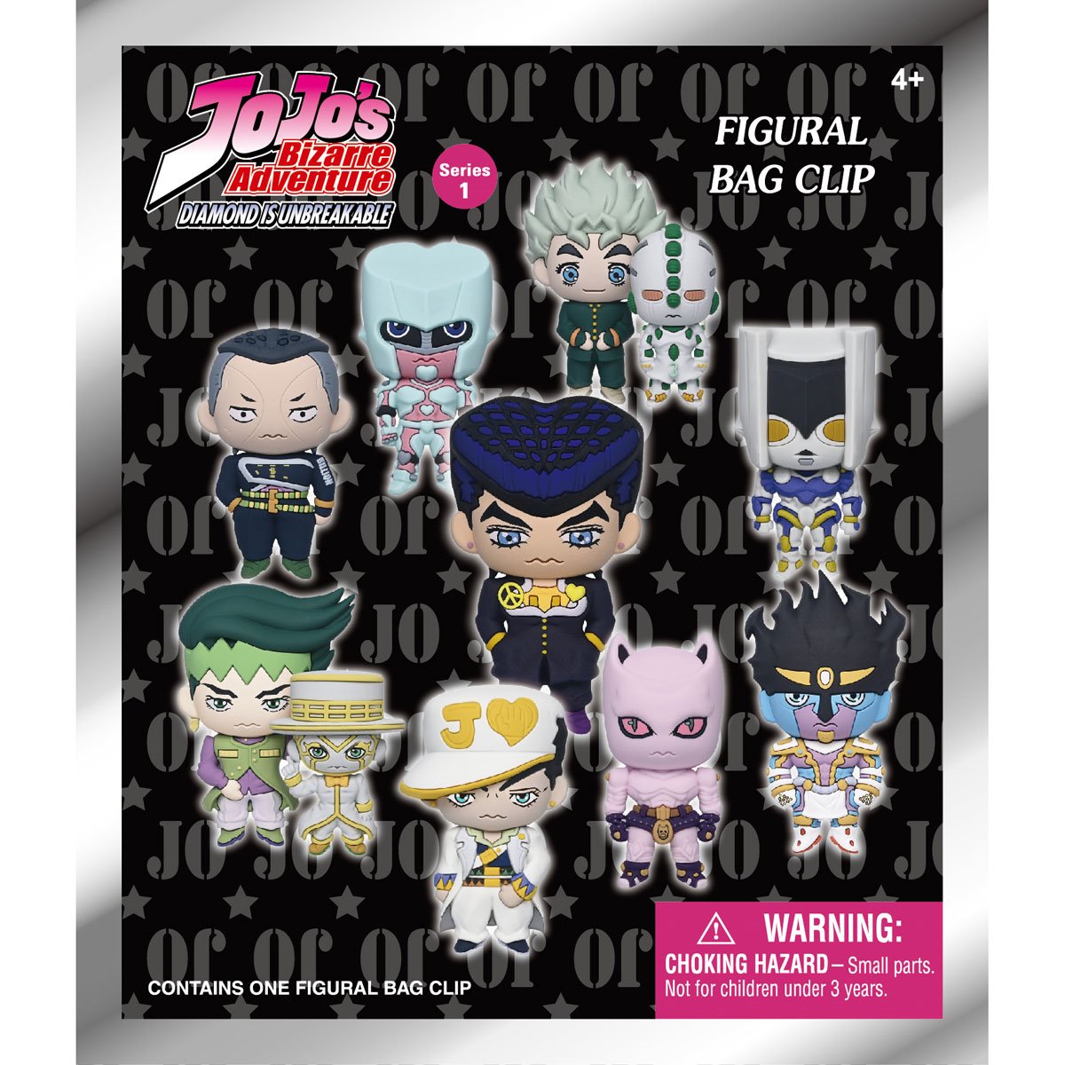 JoJo's Bizarre Adventure: Diamond is Unbreakable Series 1 3D Foam Bag Clip Display Case of 24