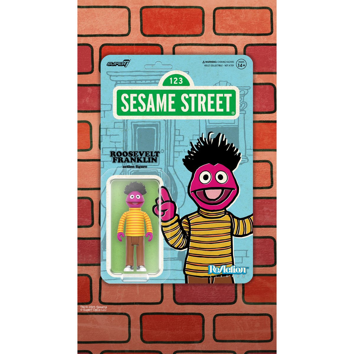 Sesame Street Roosevelt Franklin 3 3/4-Inch ReAction Figure