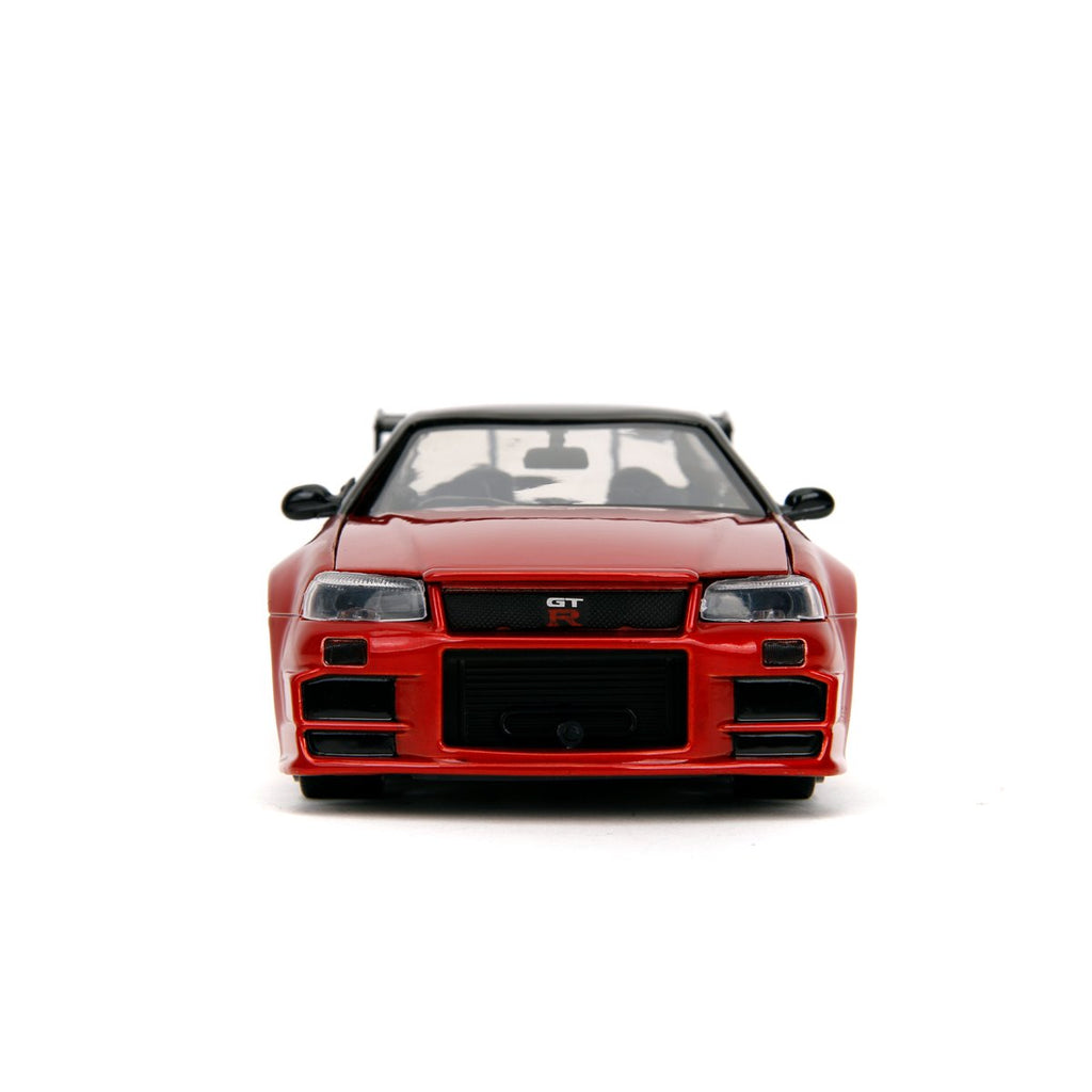 Hollywood Rides Godzilla 2002 Nissan Skyline GT-R R34 1:24 Scale Die-Cast Metal Vehicle