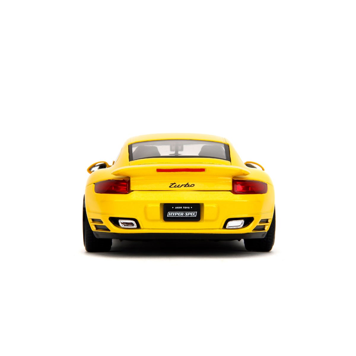 Hyper-Spec 2007 Porsche 911 Turbo 997 Yellow 1:24 Scale Die-Cast Metal Vehicle