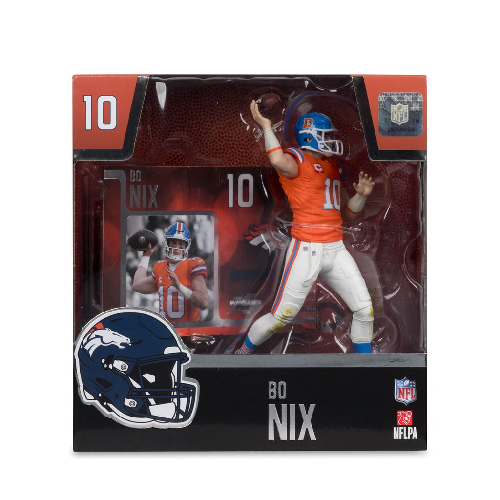 NFL SportsPicks 2025 Denver Broncos Bo Nix Classic Jersey 7-Inch Posed Figure