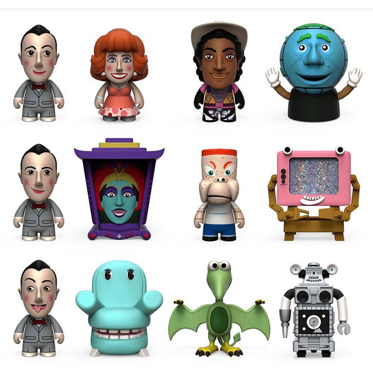 Pee-wee's Playhouse Series 1 3-Inch Vinyl Mini-Figures Display Case of 24