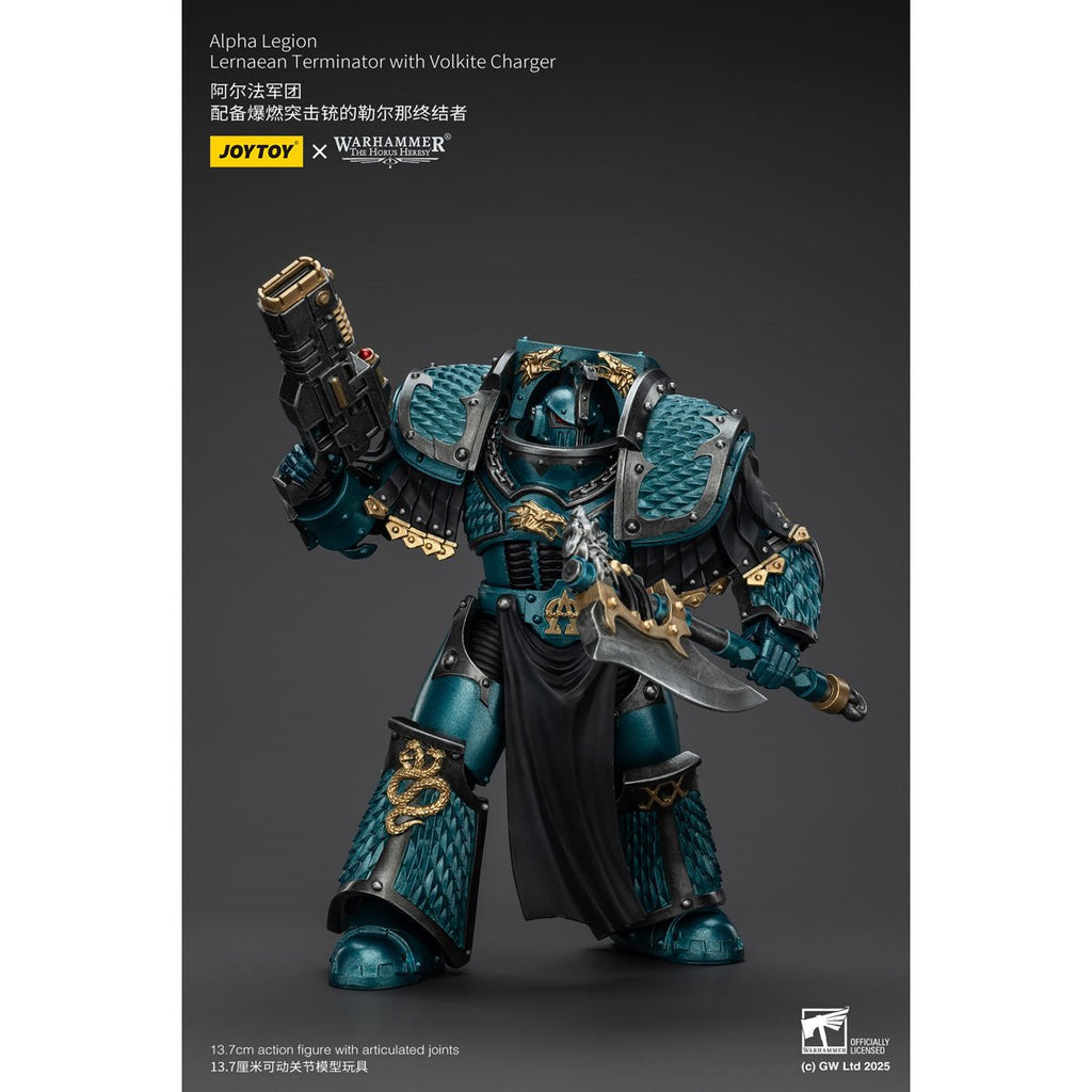 Joy Toy Warhammer The Horus Heresy Alpha Legion Lernaean Terminator with Volkite Charger 1:18 Scale Action Figure