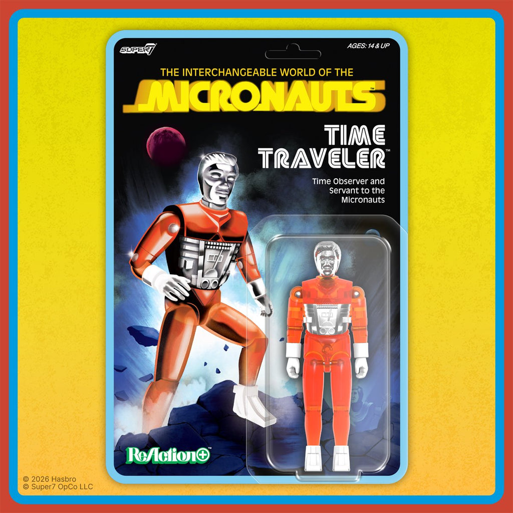 Micronauts Time Traveler (Translucent Orange) 3 3/4-Inch ReAction+ Figure