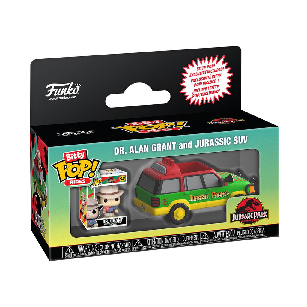 Jurassic Park Dr. Grant with SUV Funko Bitty Pop! Ride