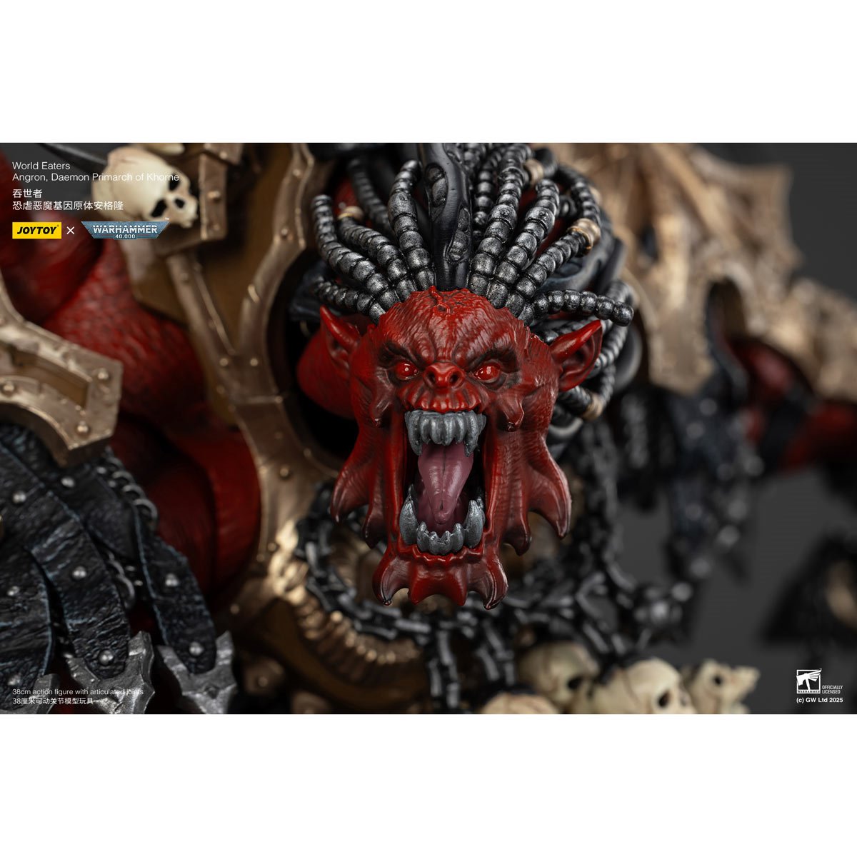 Joy Toy Warhammer 40,000 World Eaters Angron Daemon Primarch of Khorne 1:18 Scale Action Figure