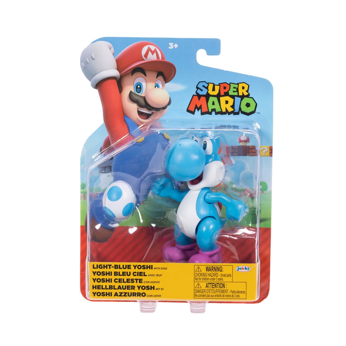 World of Nintendo Wave 40 Light Blue Yoshi with Egg 4-Inch Action Figure