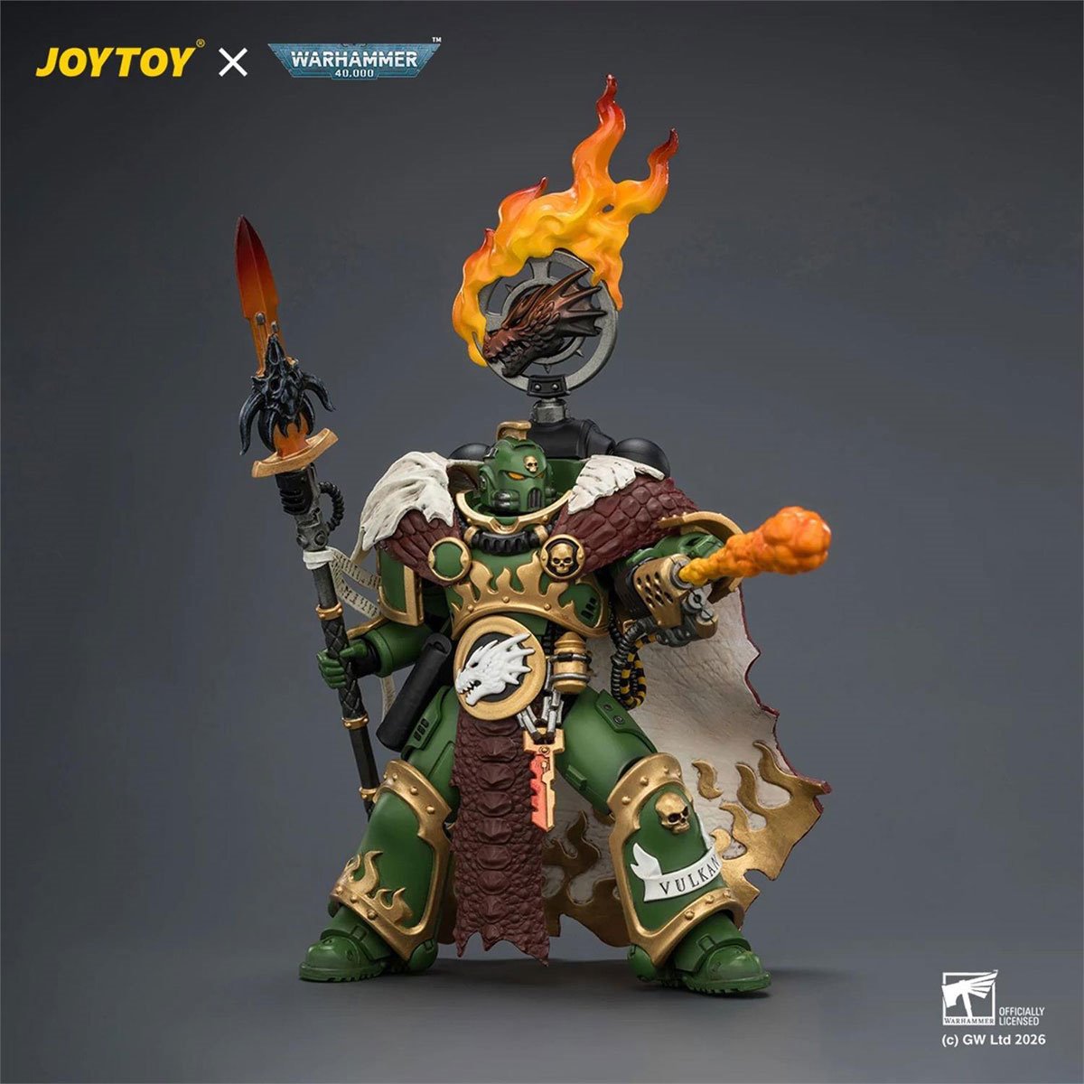 Joy Toy Warhammer 40,000 Salamanders Vulkan He'stan the Forgefather 1:18 Scale Figure