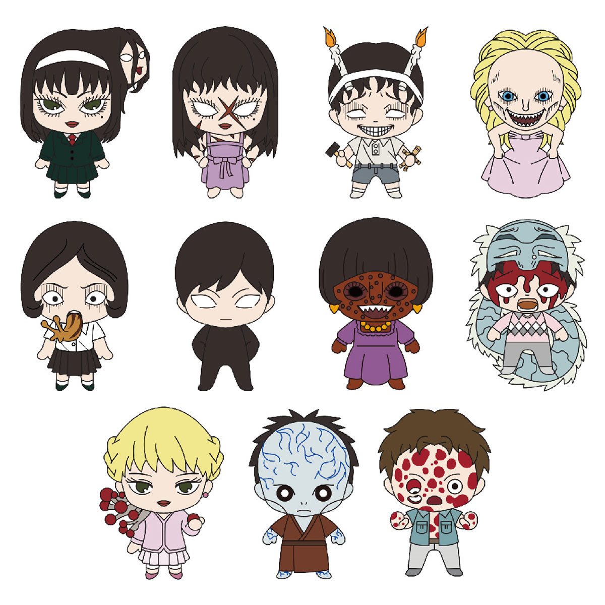 Junji Ito Series 1 3D Foam Bag Clip Display Case of 24