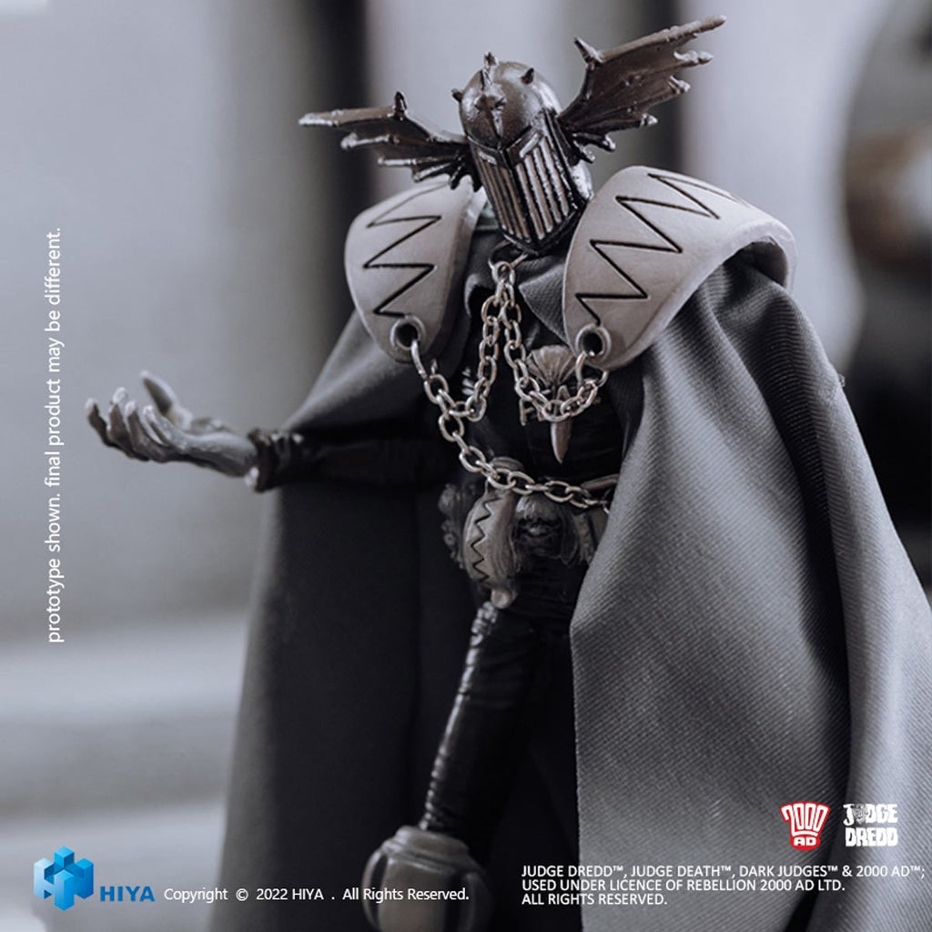 Judge Dredd Judge Fear Black and White Exquisite Mini Series 1:18 Scale Action Figure