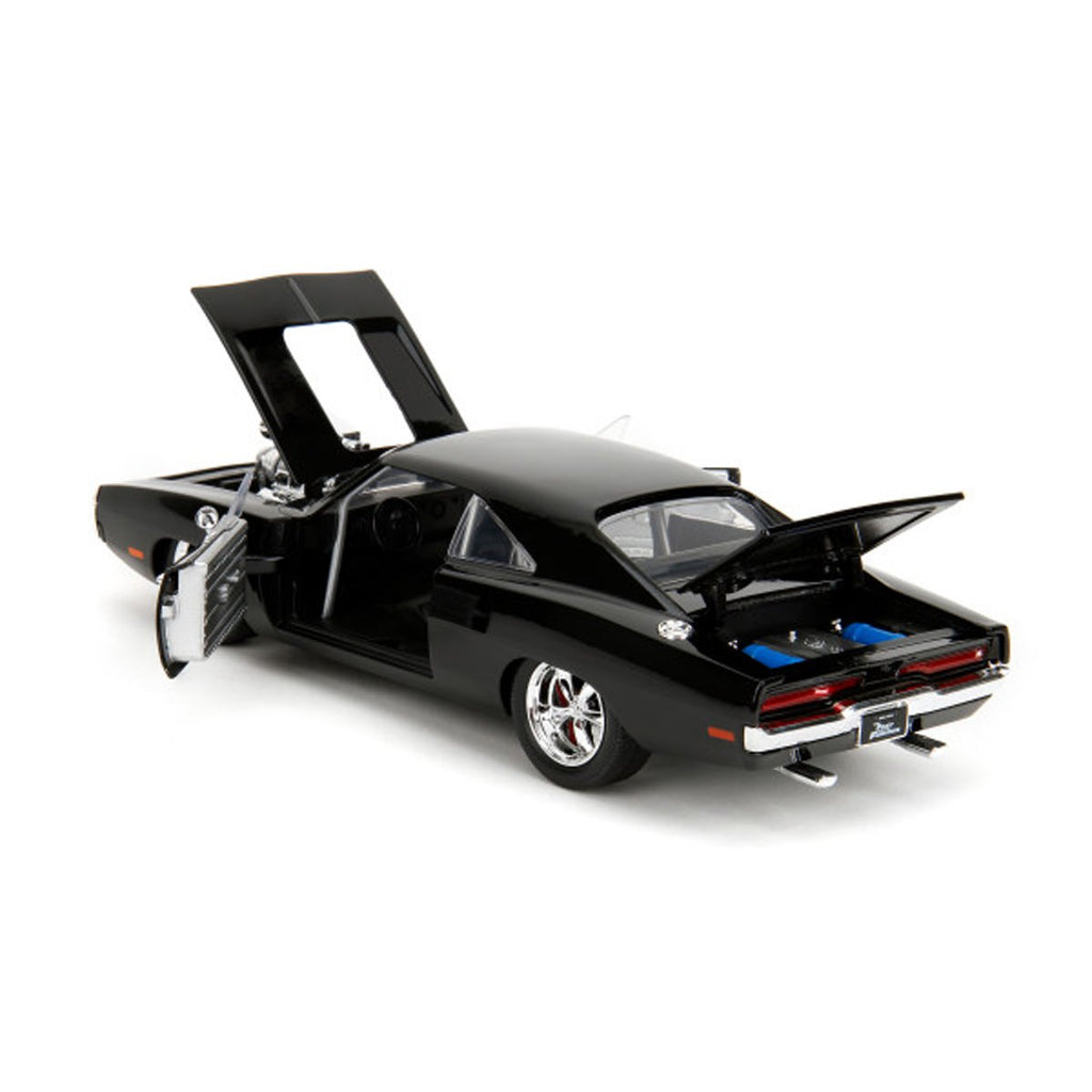 Fast and the Furious Dom and Dodge Charger R/T Build N' Connect 1:24 Scale Die-Cast Metal Vehicle Model Kit and Figure