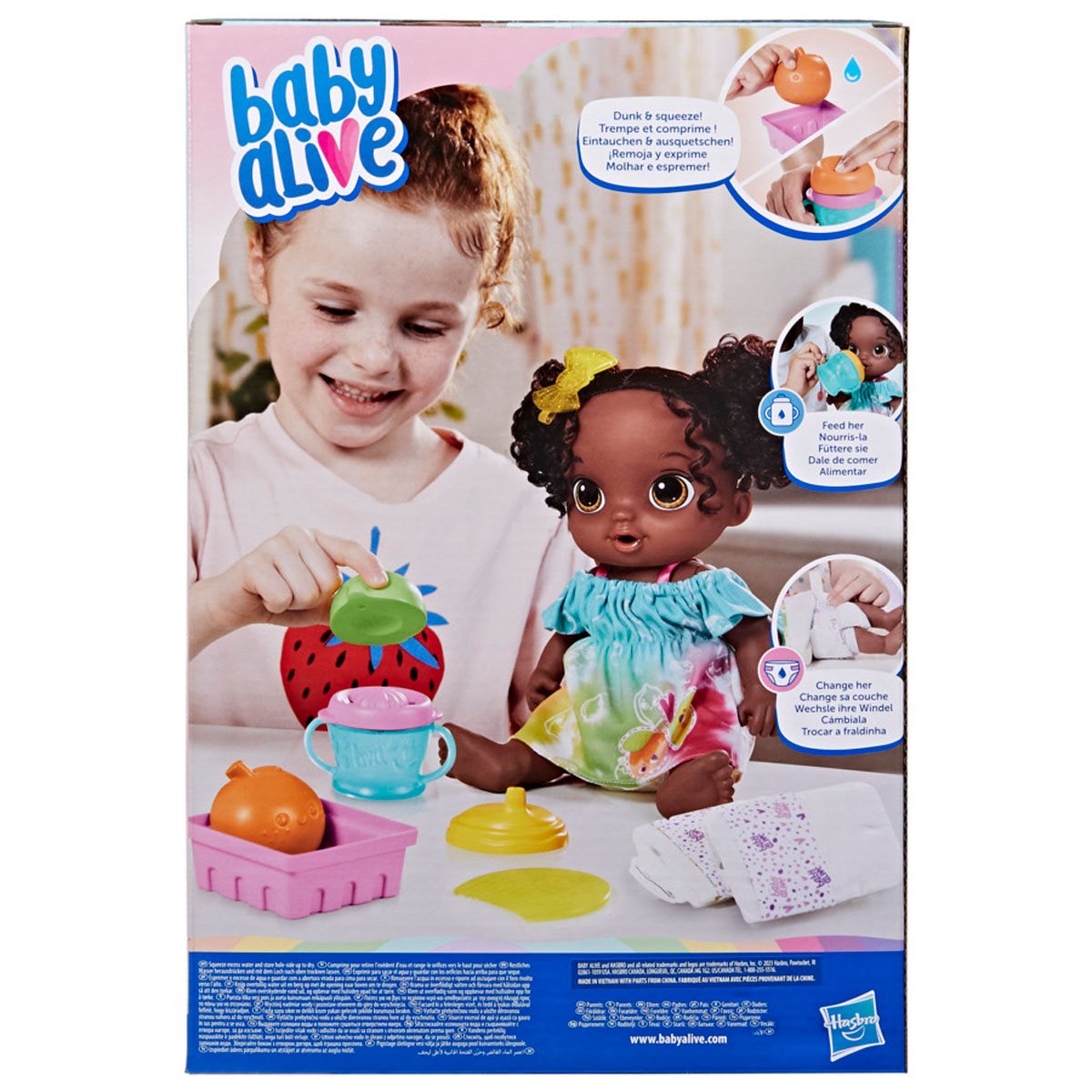 Baby Alive Fruity Sips Lime Black Hair Doll