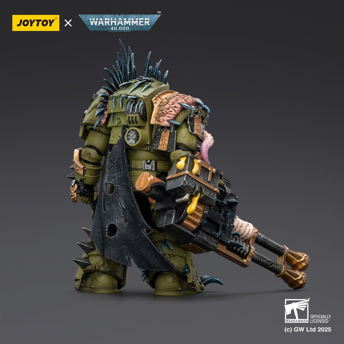 Joy Toy Warhammer 40,000 Death Guard Blightlord Terminator 1 Reaper Autocannon & Bubotic Blades 1:18 Scale Action Figure