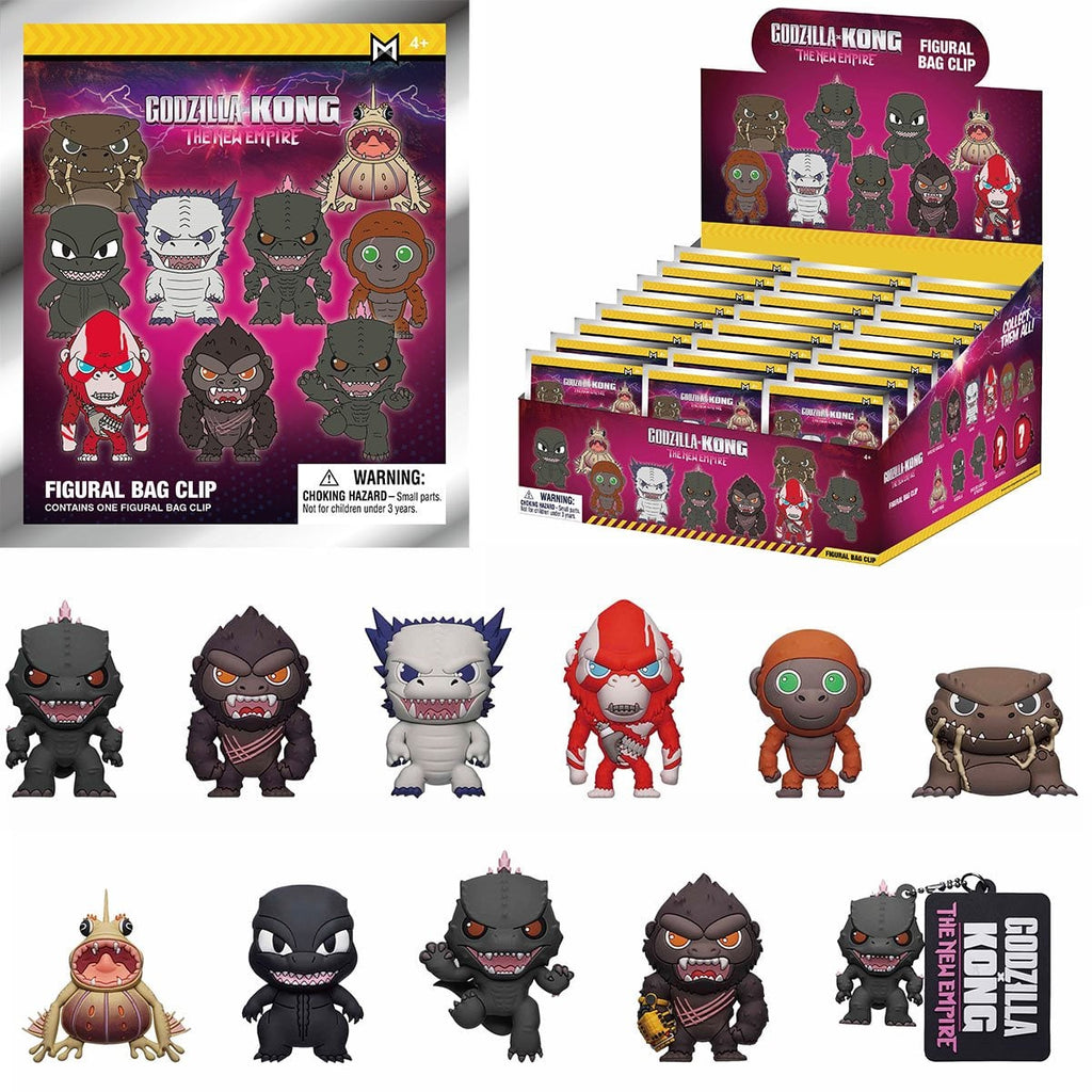 Godzilla x Kong: The New Empire 3D Foam Bag Clip Random 6-Pack
