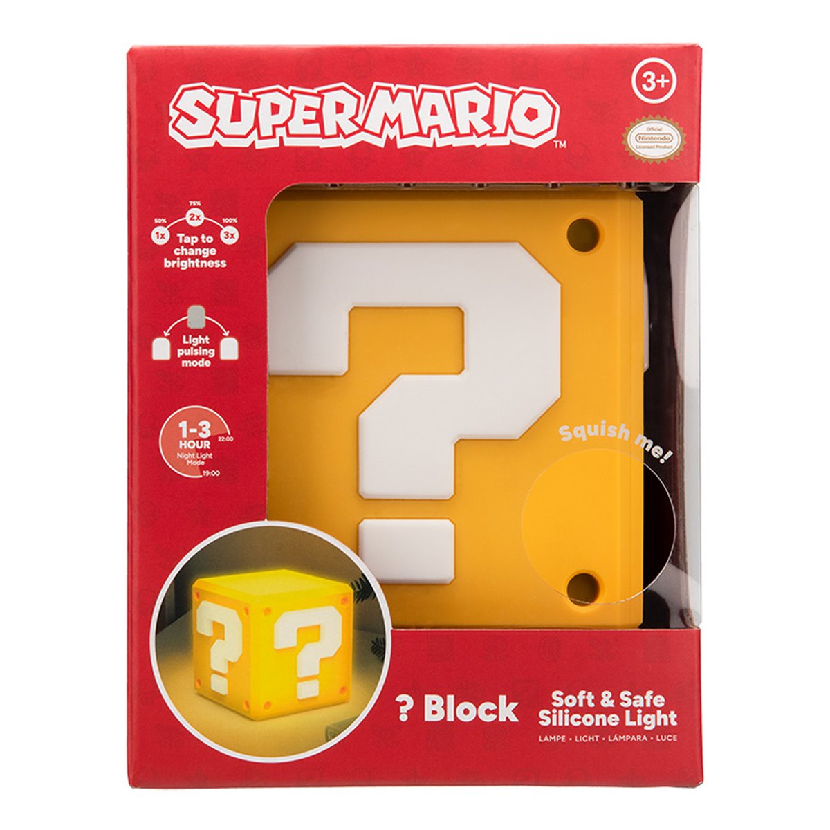 Super Mario Bros. Question Block SquishyGlo Rechargeable Light