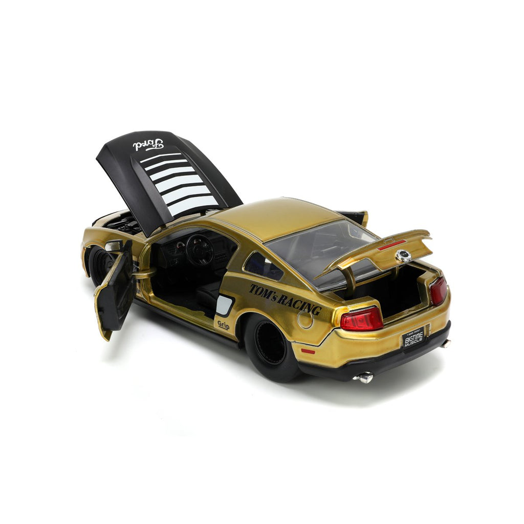 Bigtime Muscle 2010 Ford Mustang GT Tom's Racing 1:24 Scale Die-Cast Metal Vehicle