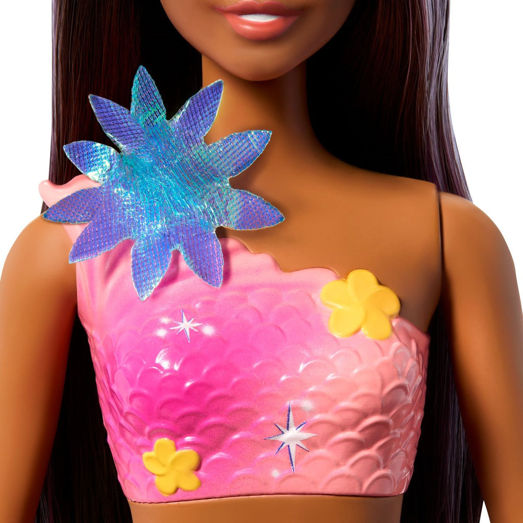 Barbie Flower Magic Mermaid Doll with Brown Hair