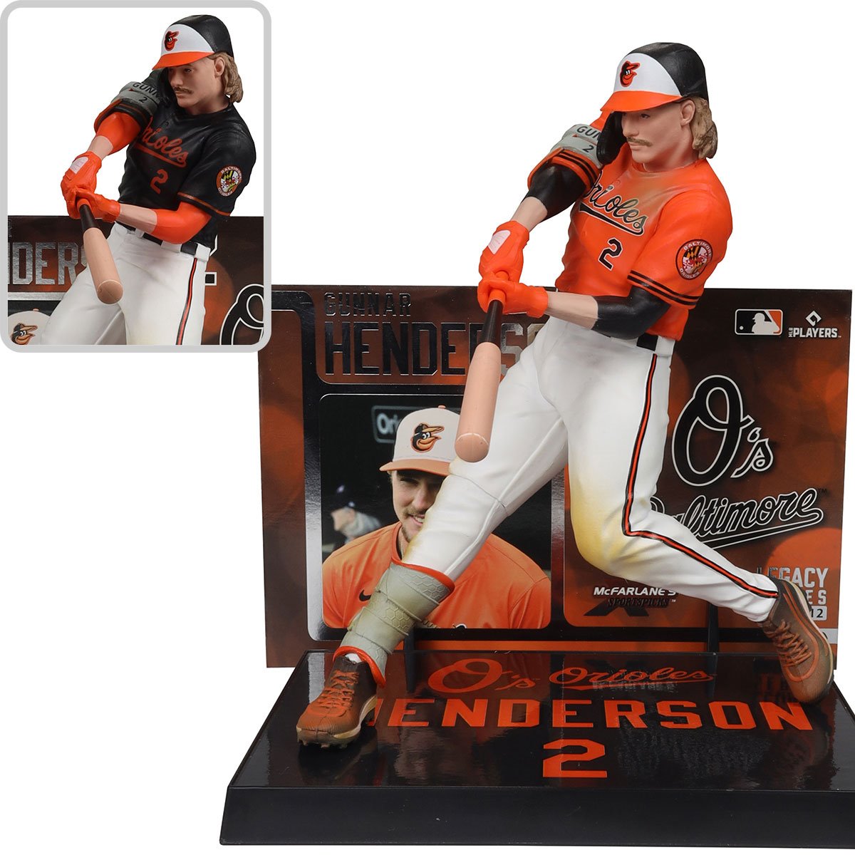 MLB SportsPicks Baltimore Orioles Gunnar Henderson 7-Inch Posed Figure Case of 6
