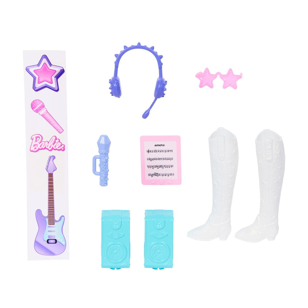 Barbie Team Barbie Roll & Reveal Pop Star Doll and Accessories