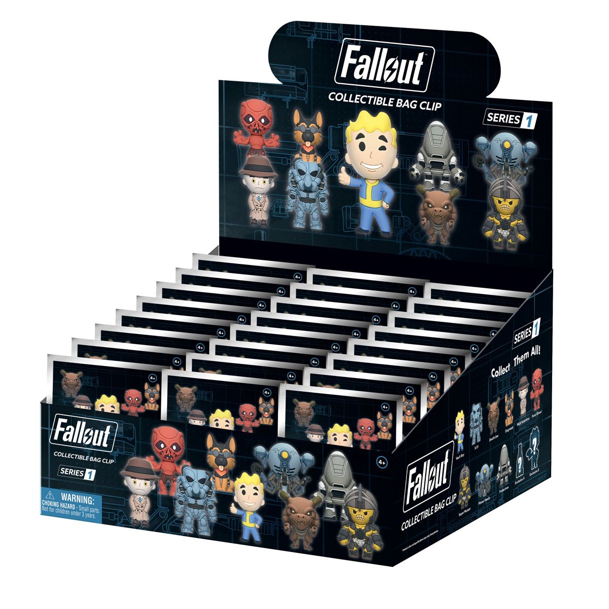 Fallout 3D Foam Bag Clip Display Case of 24