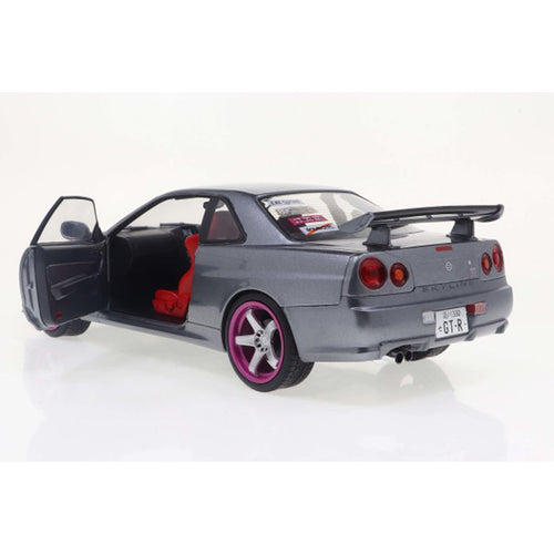 1999 Nissan Skyline GT-R R34 1:18 Scale Die-Cast Metal Vehicle
