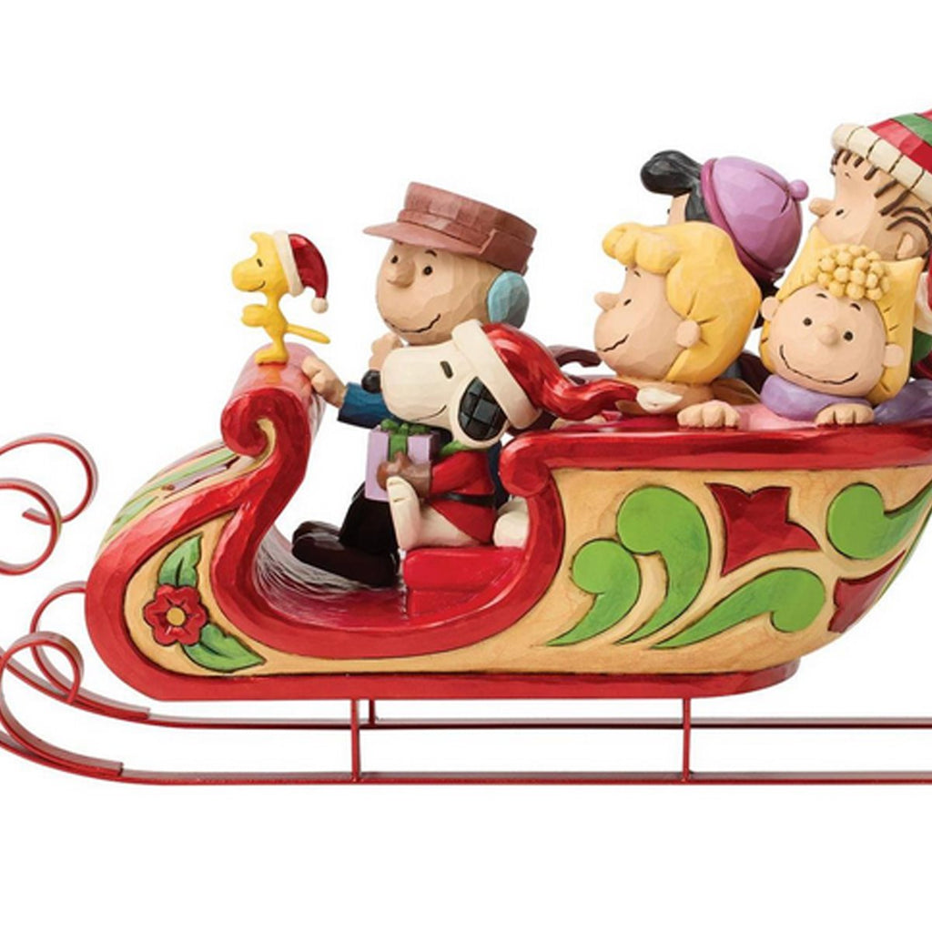 Peanuts Snoopy and Friends in Sleigh by Jim Shore Statue