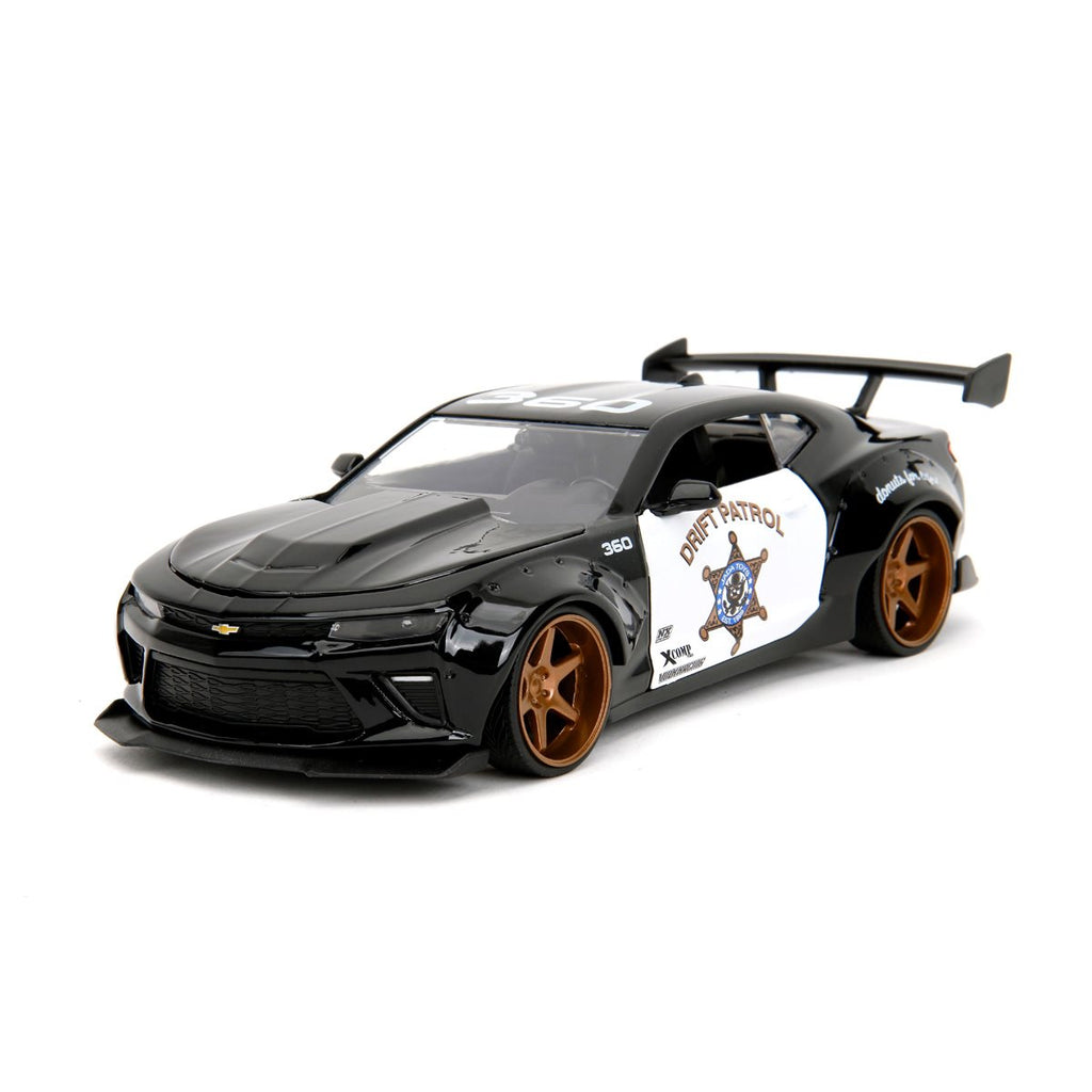 Bigtime Muscle 2016 Chevy Camaro SS Widebody Drift Patrol Police 1:24 Scale Die-Cast Metal Vehicle