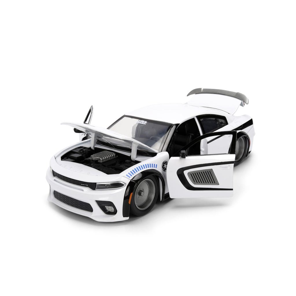 Hollywood Rides Star Wars 2021 Dodge Charger SRT Hellcat 1:24 Scale Die-Cast Metal Vehicle with Stormtrooper Figure