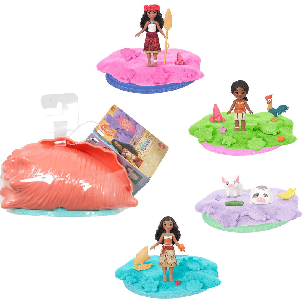 Moana Ocean Shell Reveal Small Doll Case of 4