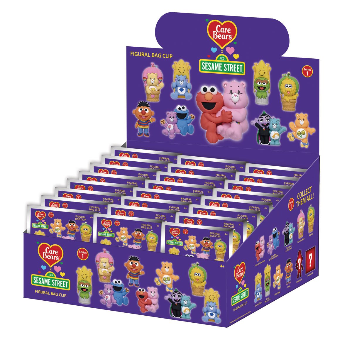 Care Bears x Sesame Street 3D Foam Bag Clip Random 6-Pack