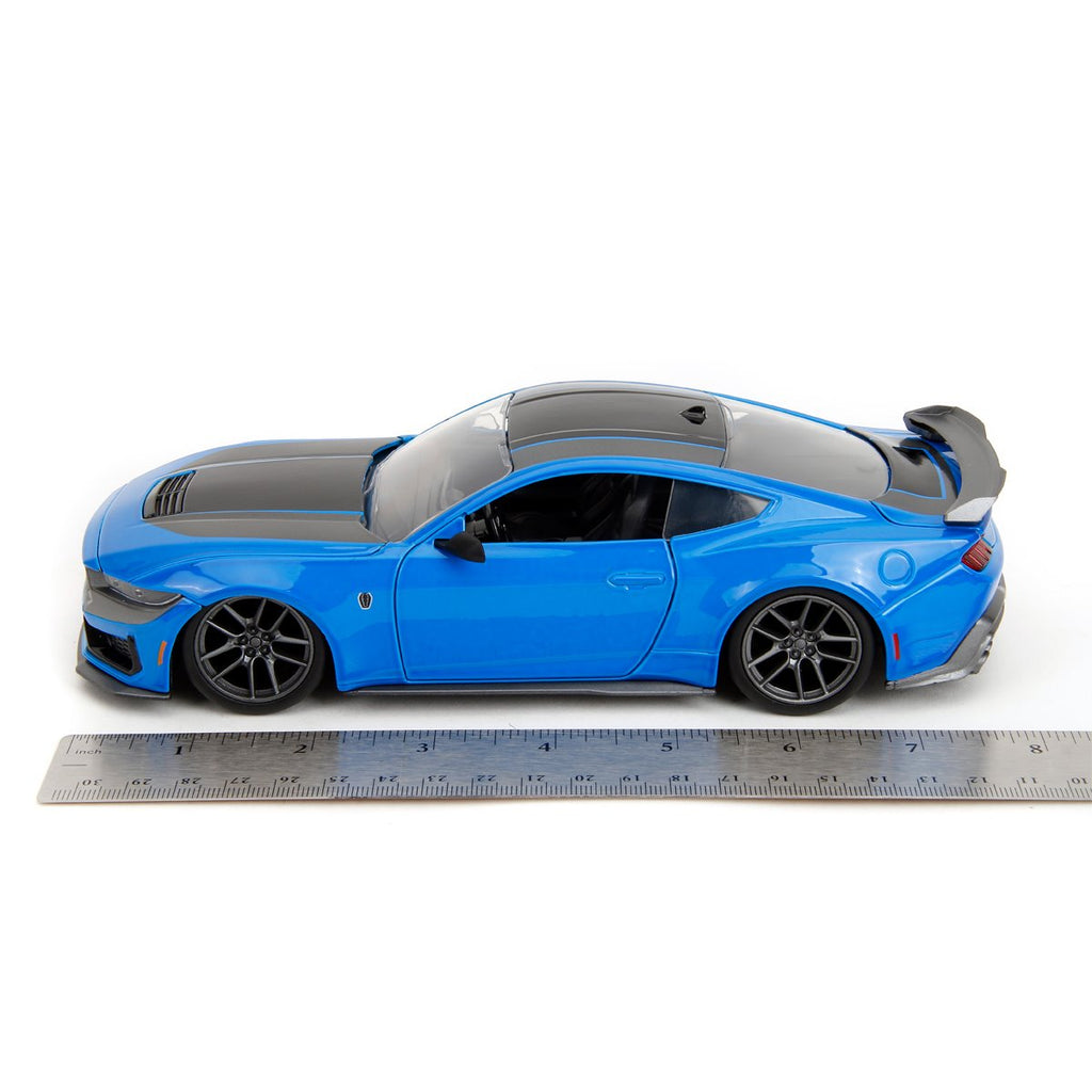 Bigtime Muscle 2024 Blue Ford Mustang Dark Horse 1:24 Scale Die-Cast Metal Vehicle