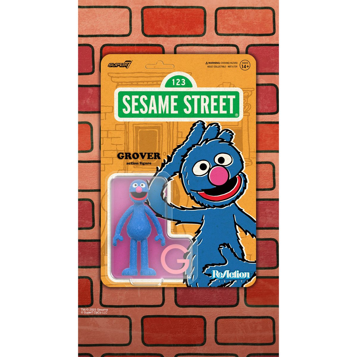 Sesame Street Grover 3 3/4-Inch ReAction Figure