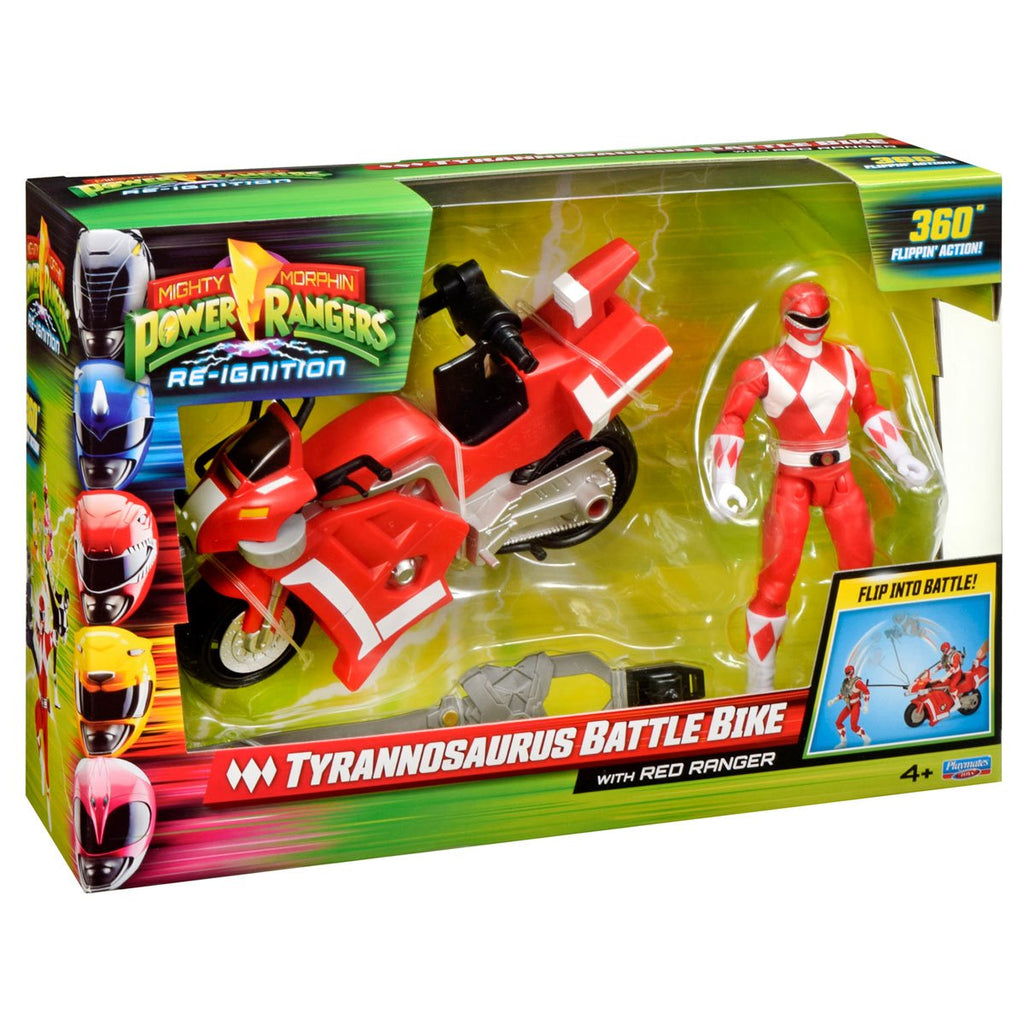 Mighty Morphin Power Rangers: Re-Ignition Tyrannosaurus Battle Bike Vehicle with Red Ranger Action Figure