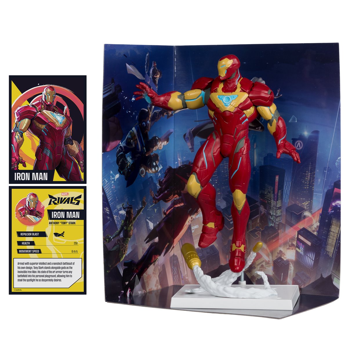 Marvel Rivals Wave 2 Iron Man 1:6 Scale Posed Figure with Scene and Comic