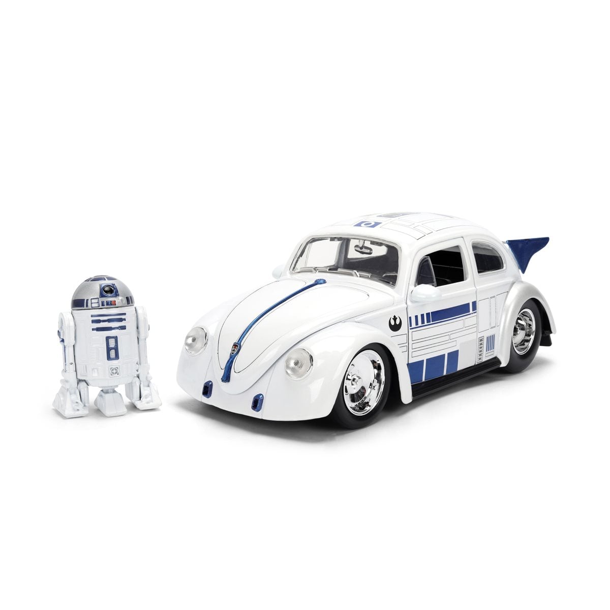 Hollywood Rides Star Wars 1959 Volkswagen Drag Beetle 1:24 Scale Die-Cast Metal Vehicle with R2-D2 Figure