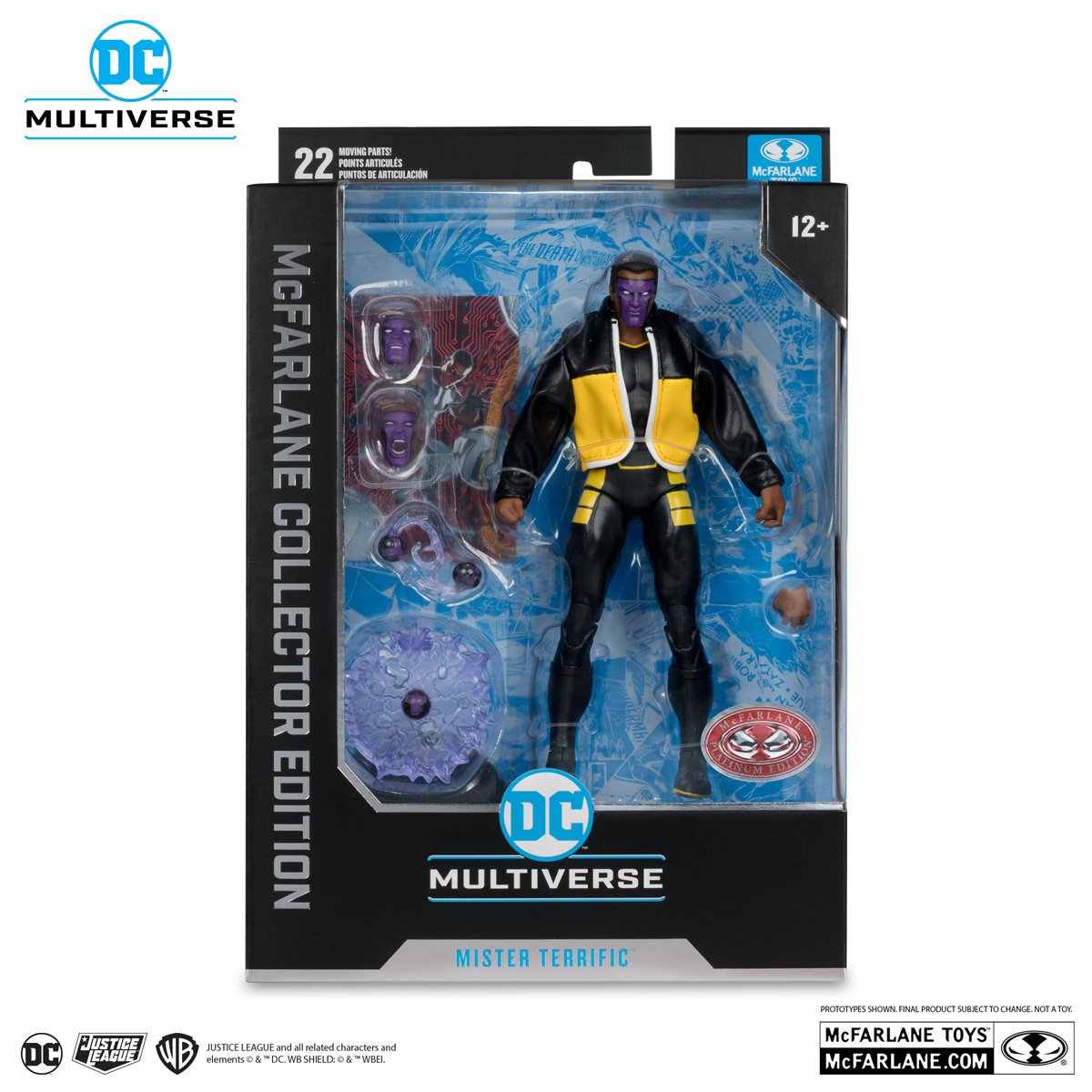 DC McFarlane Collector Edition Wave 11 Mr. Terrific JSOA  #38 Red Platinum Edition 7-Inch Scale Action Figure