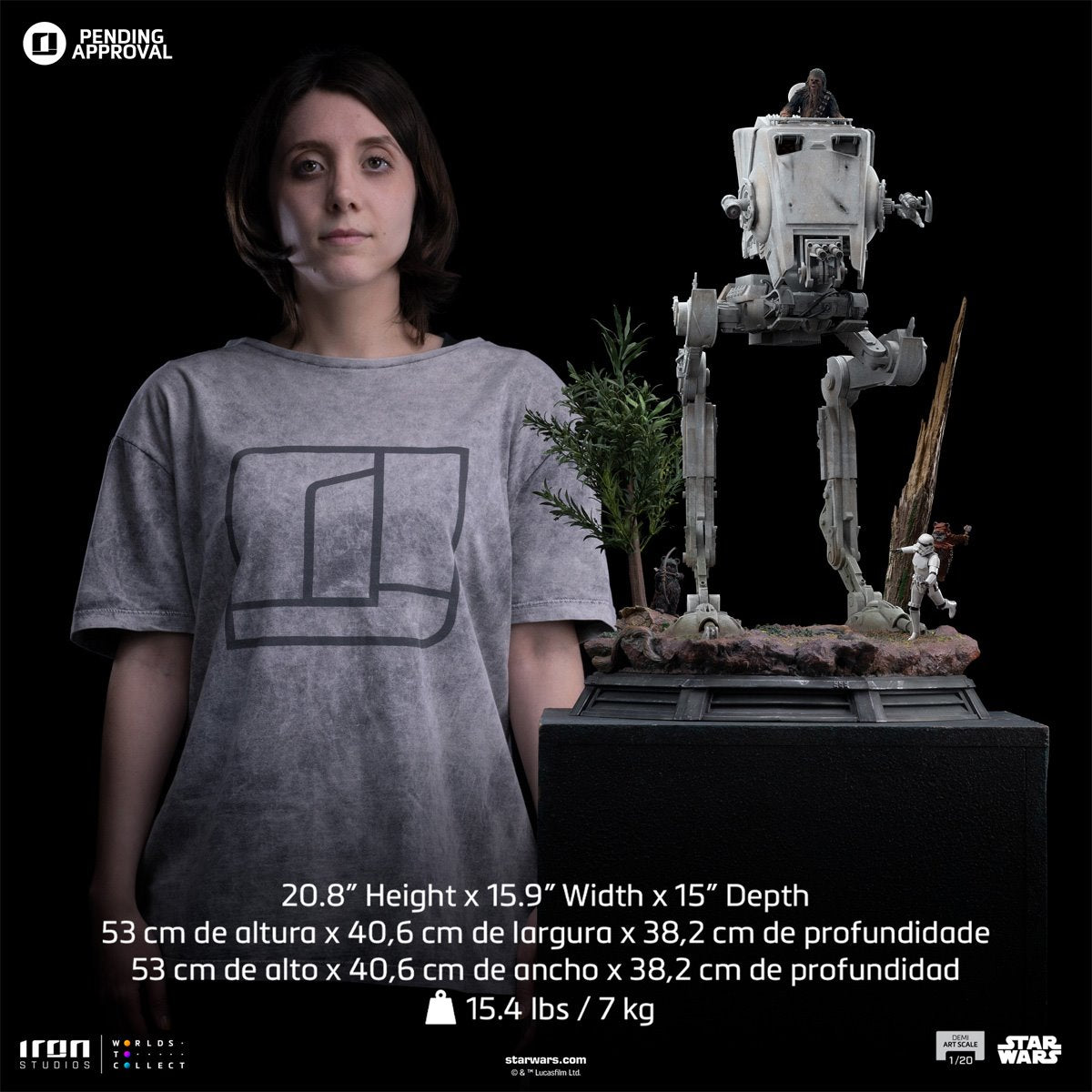 Star Wars: Return of the Jedi AT-ST and Chewbacca 1:20 Demi Art Scale Limited Edition Statue