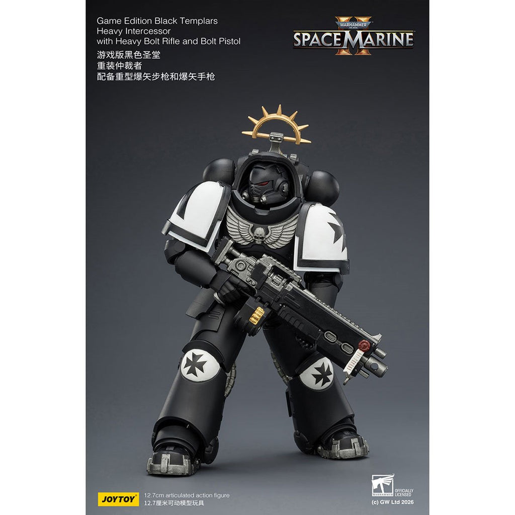 Joy Toy Warhammer 40K Space Marines Game Edition Black Templars Intercessor Bolt Rifle & Pistol 1:18 Scale Action Figure