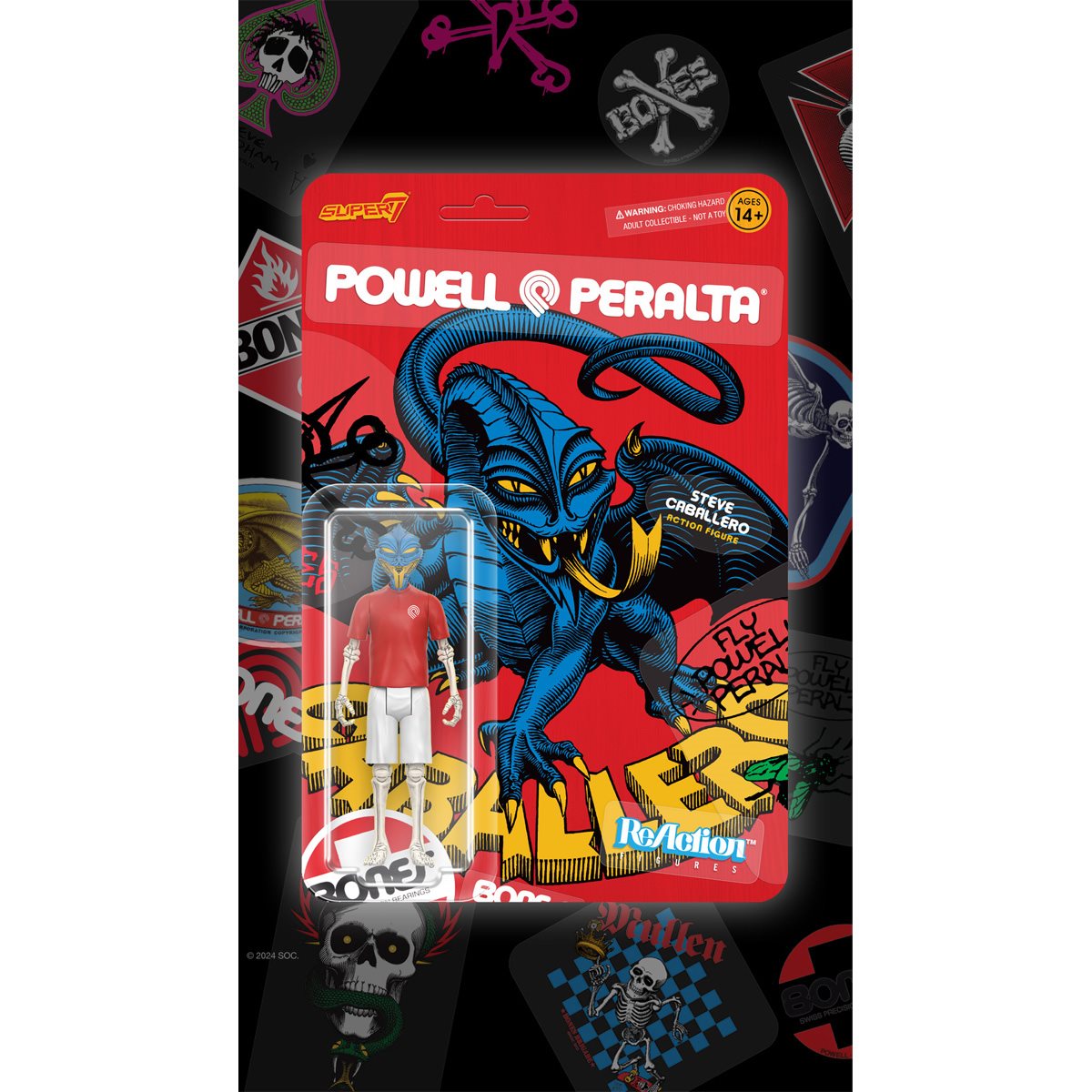 Powell-Peralta Steve Caballero Dragon (Mt. Trashmore '85) 3 3/4-Inch ReAction Figure