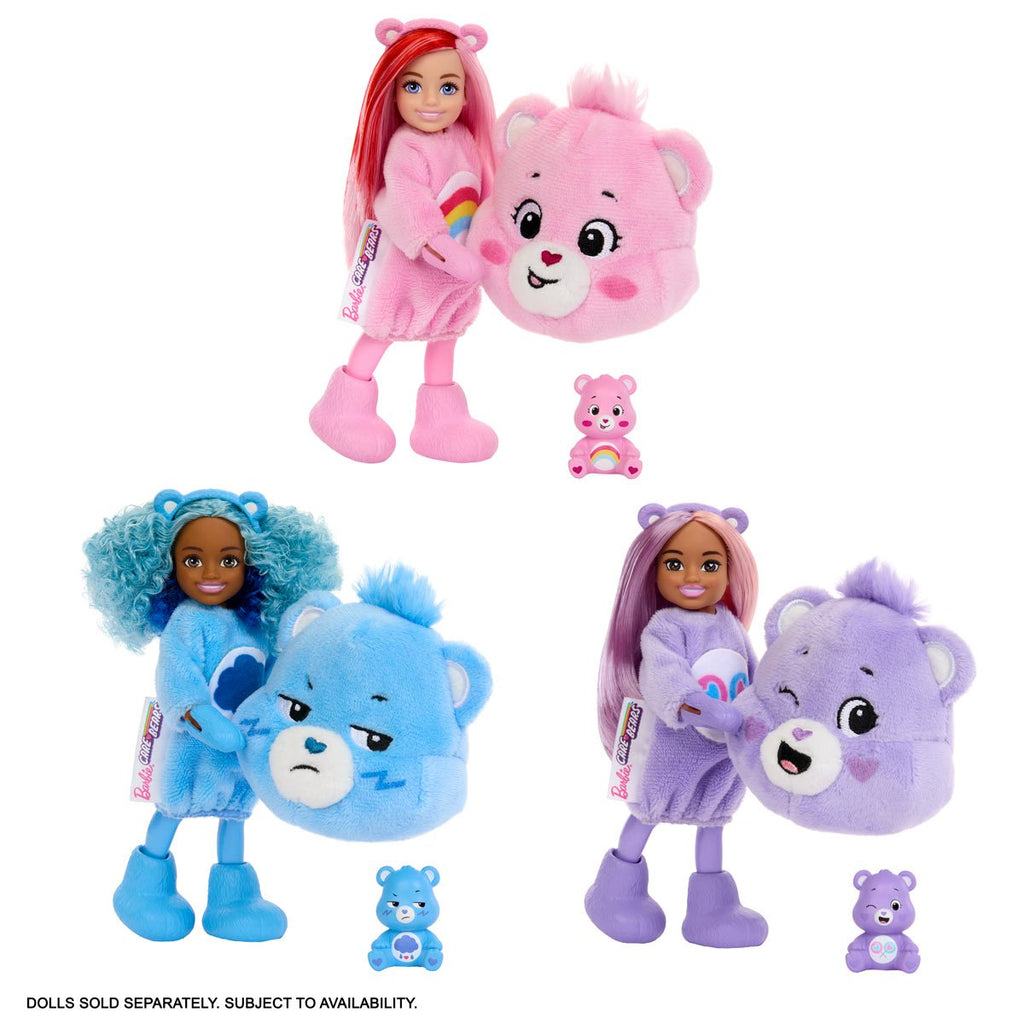 Barbie Care Bears Chelsea Cutie Reveal Doll Case of 3