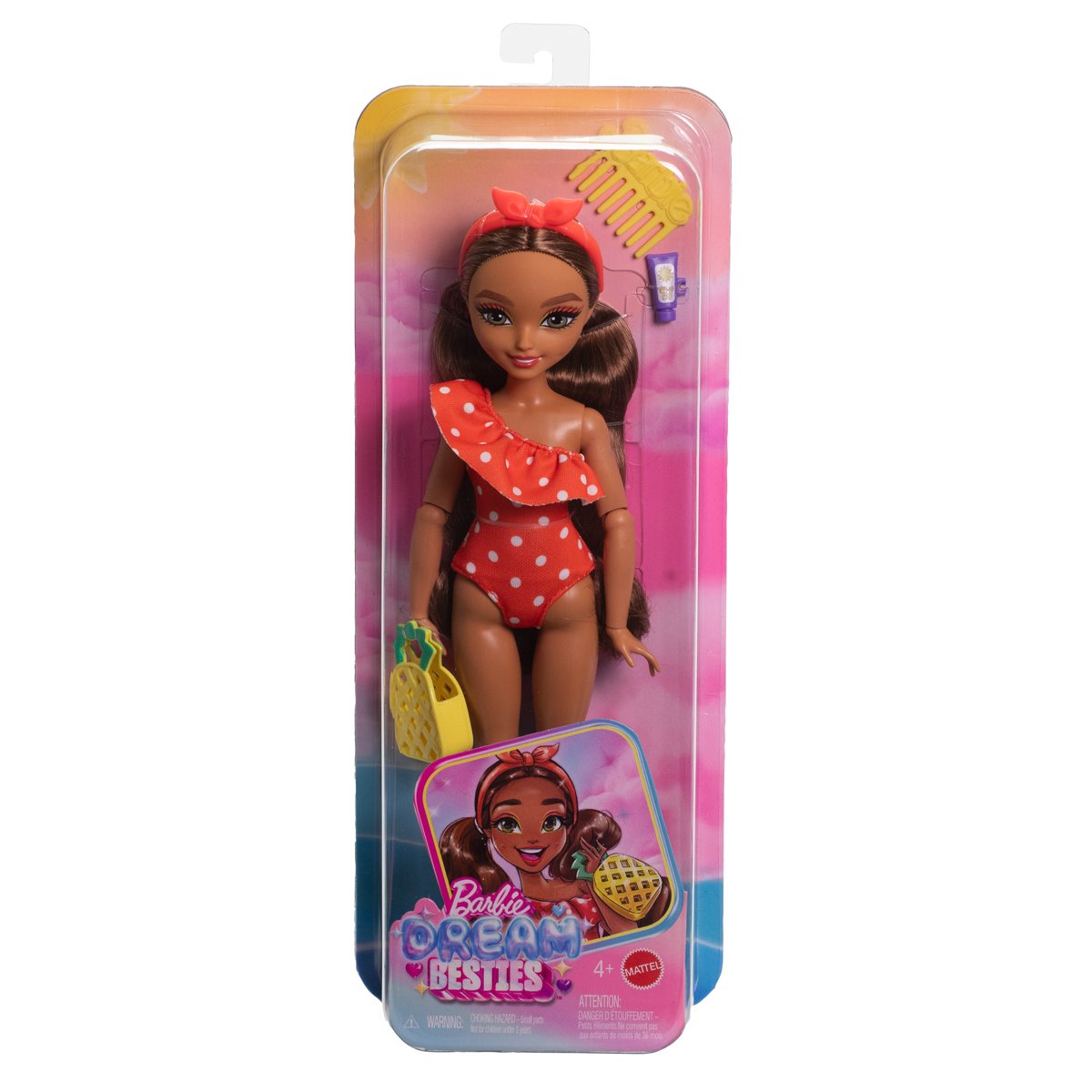 Barbie Dream Besties Accessories and Doll Case of 4
