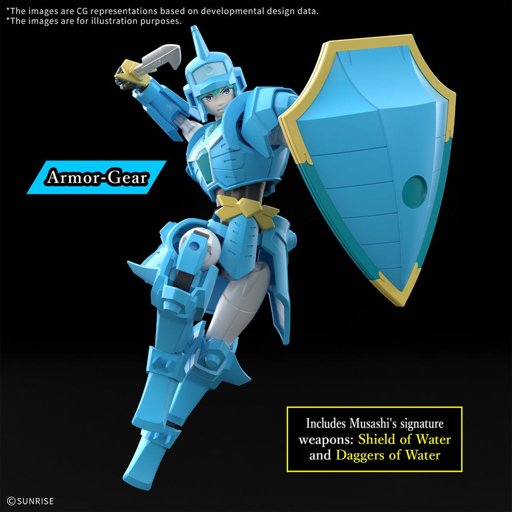 30 Minutes Fantasy Yoroi-Shinden Samurai Troopers Musashi of the Water Model Kit