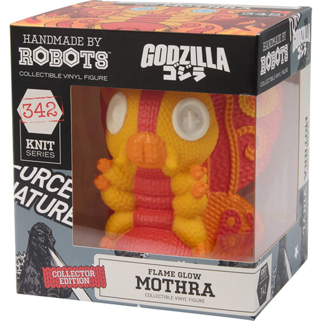 Godzilla Mothra #342 Flame Glow-in-the-Dark Handmade By Robots Vinyl Figure