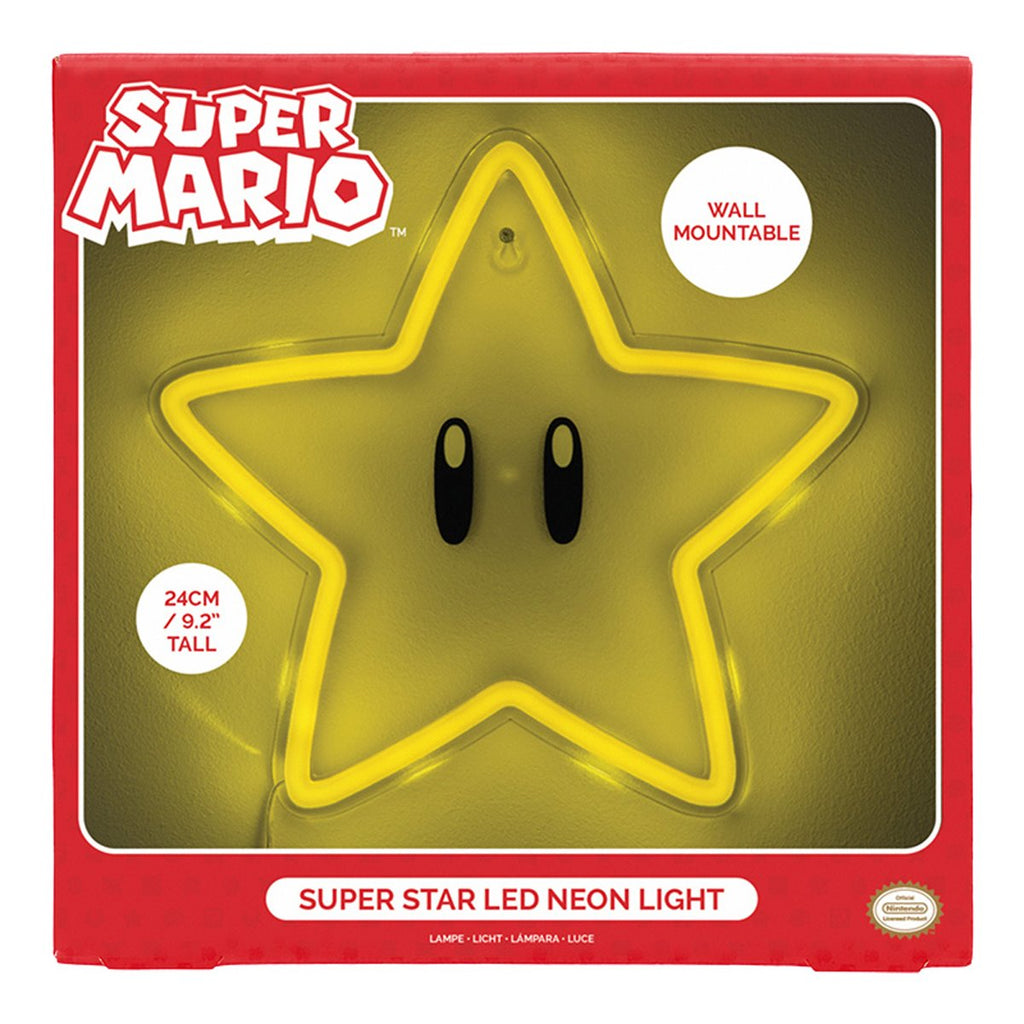 Super Mario Bros. Super Star Wall Mountable LED Neon Light