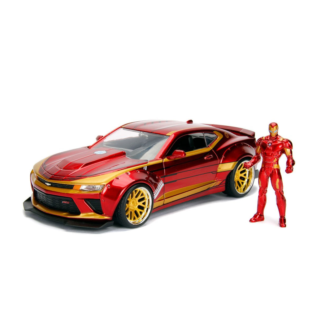 Iron Man Hollywood Rides 2016 Chevy Camaro 1:24 Scale Die-Cast Metal Vehicle with Figure