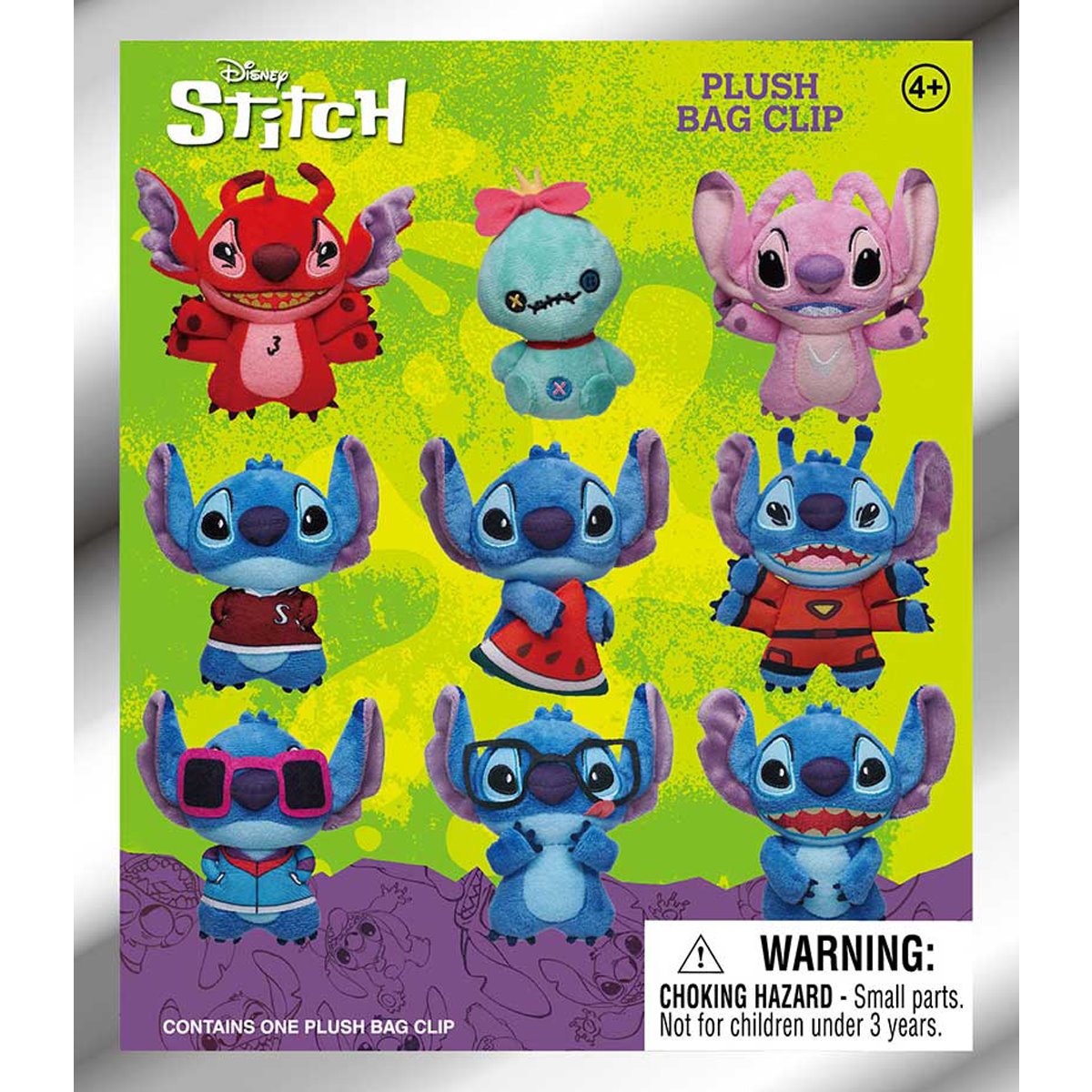 Lilo & Stitch Stitch Plush Bag Clip Display Case of 24