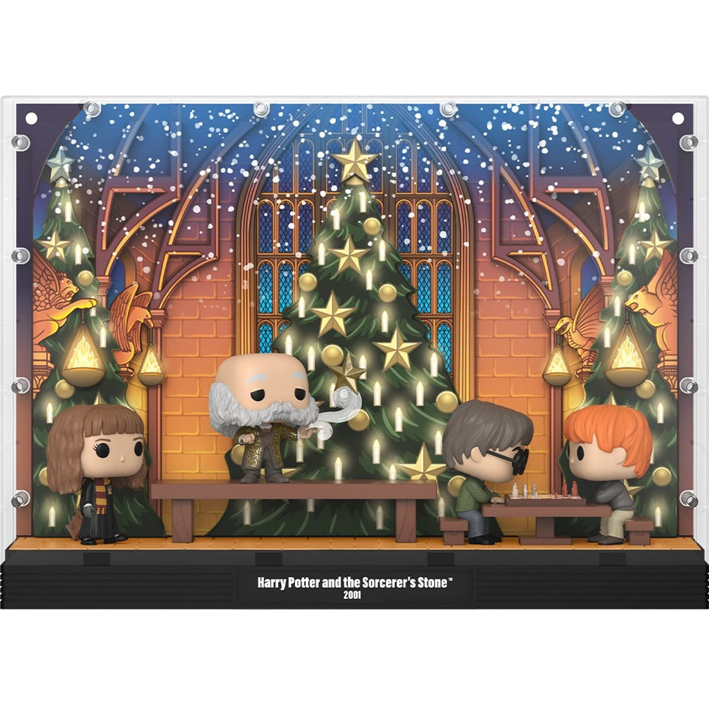 Harry Potter and the Sorceror's Stone Great Hall Holiday Deluxe Funko Pop! Moment #10 with Case