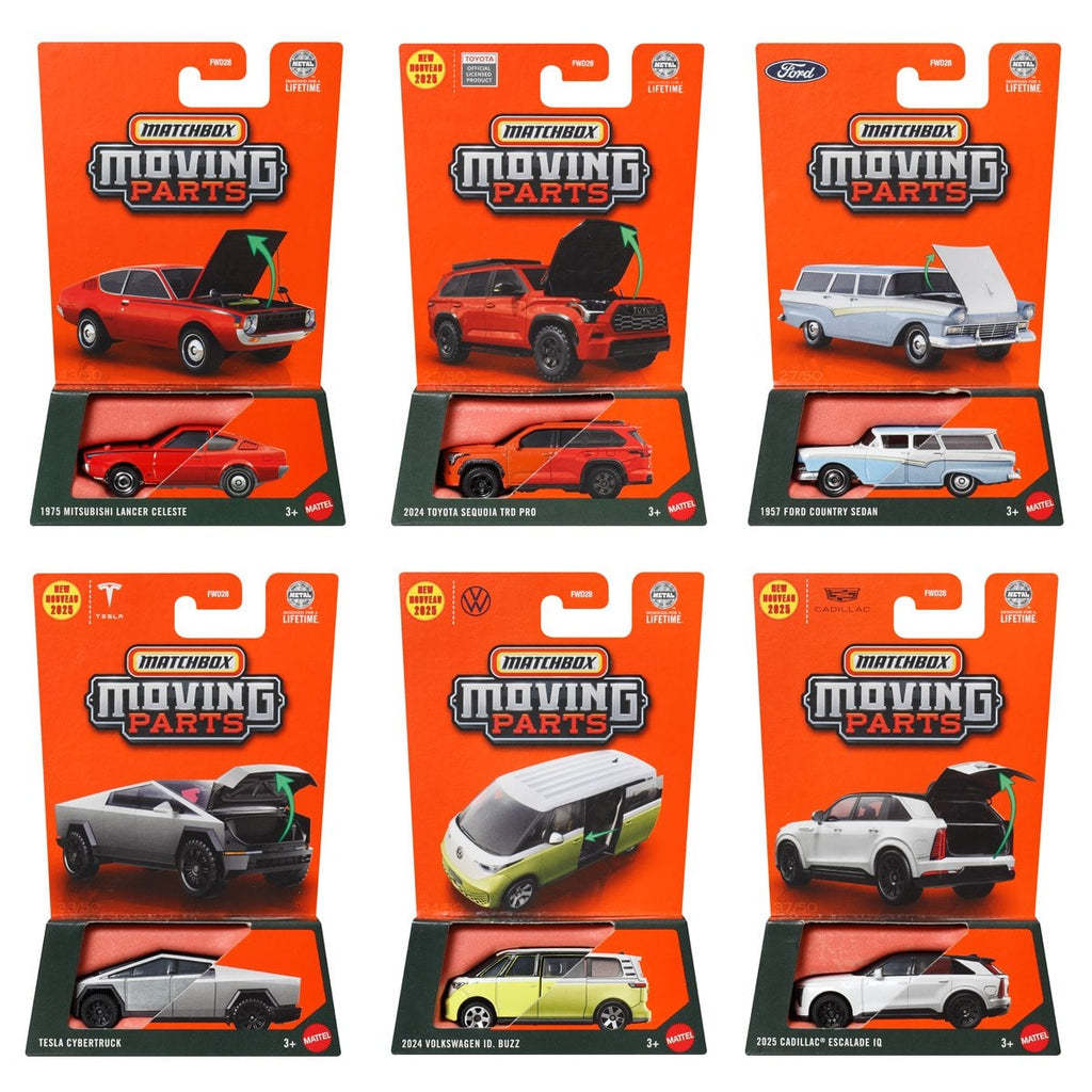Matchbox Moving Parts 2025 Mix 8 Vehicles Case of 8